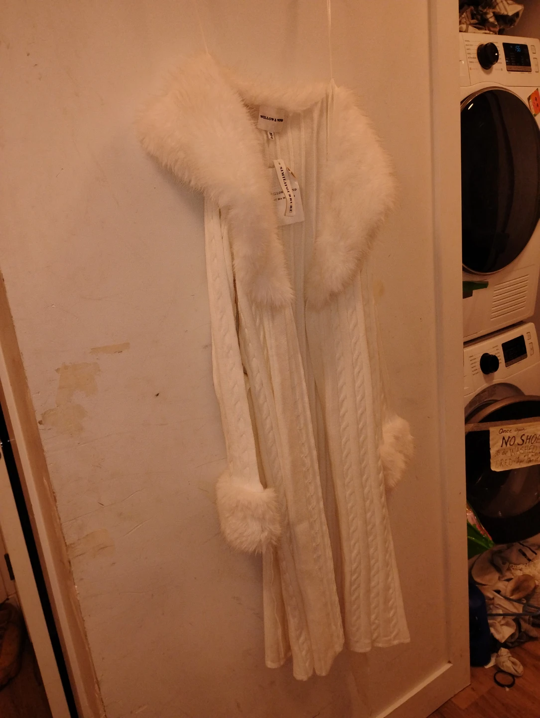 Willow & Wind White Faux Fur Cardigan - photo 3
