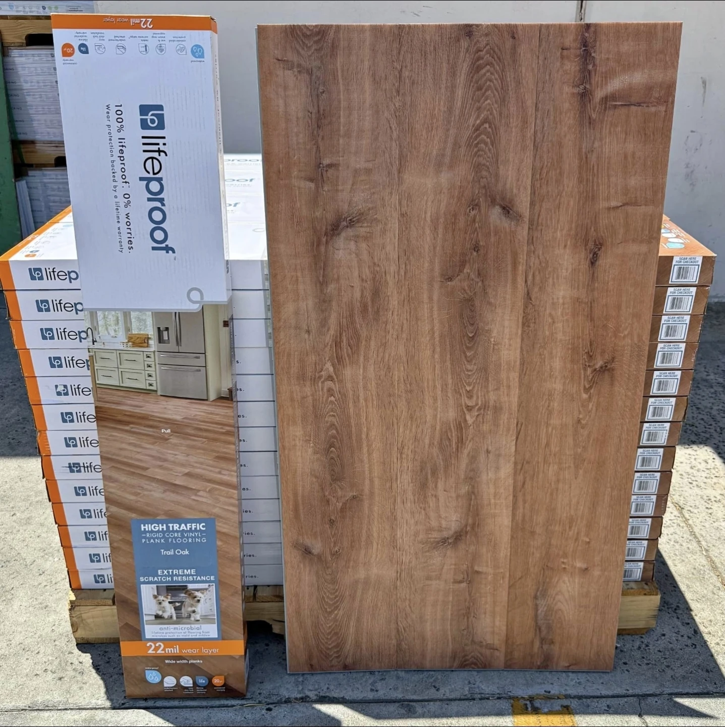 Lifeproof Trail Oak Vinyl Plank Flooring 22mil