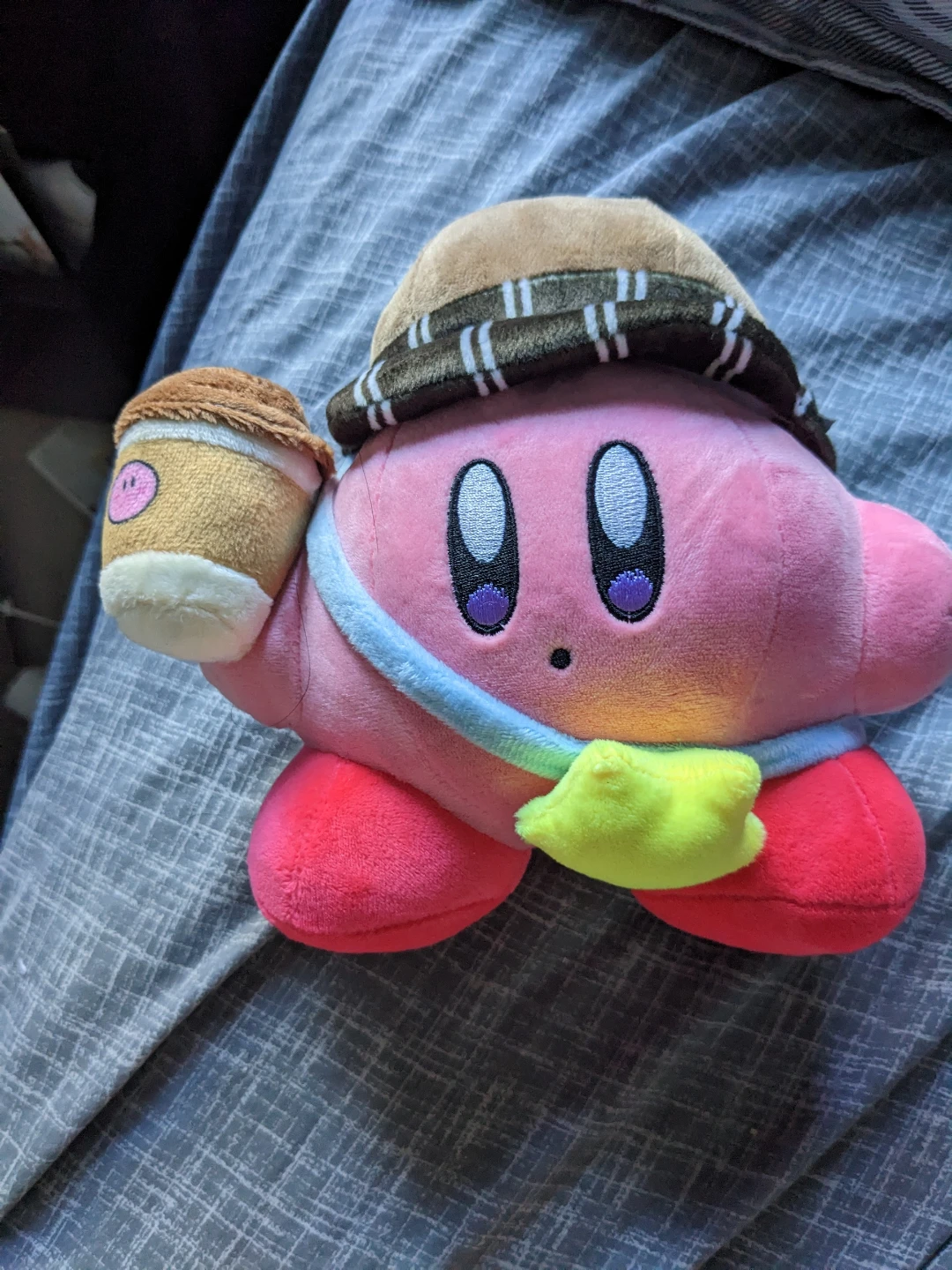 Kirby plush with coffee