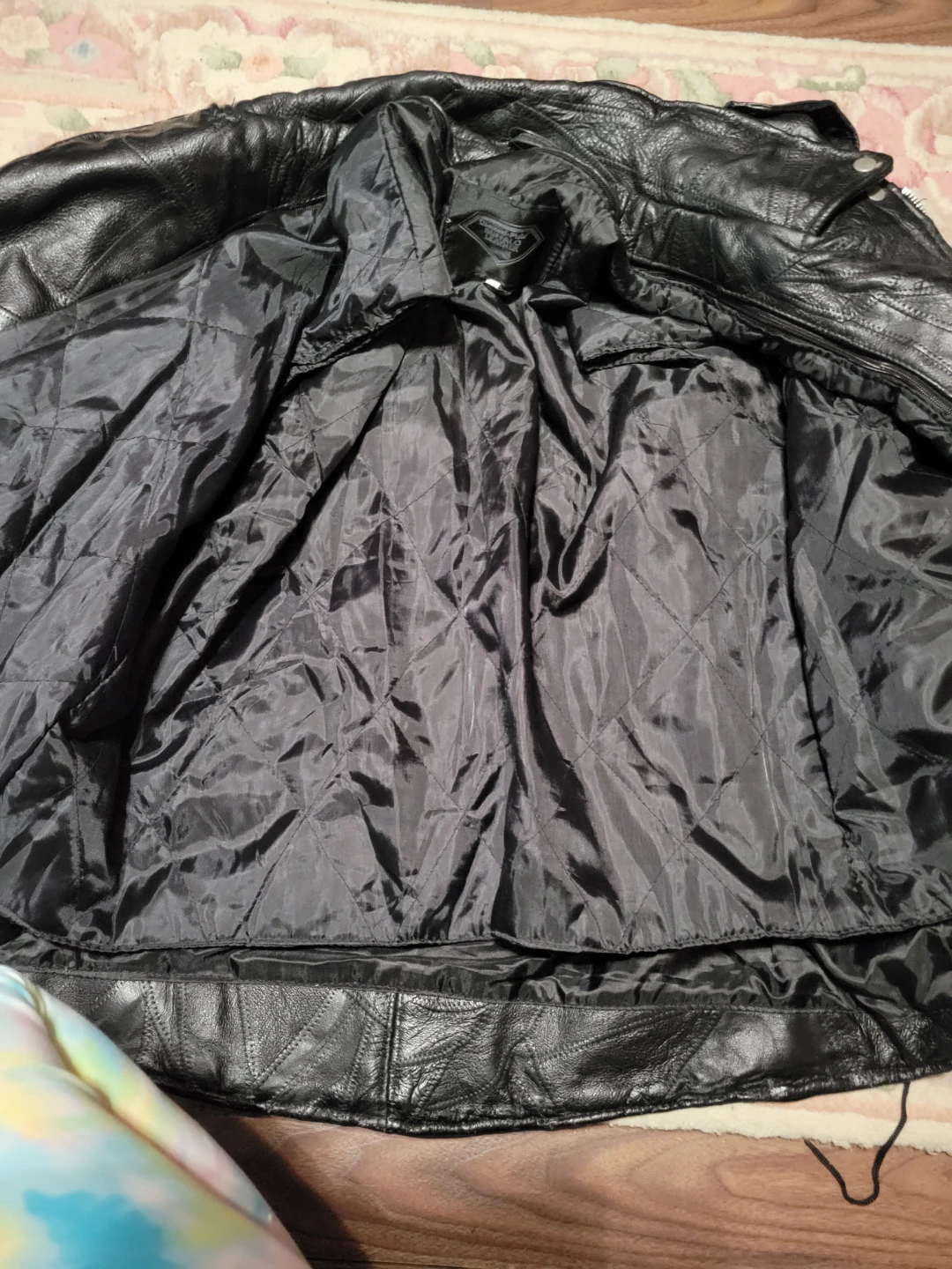 Diamond Plate Buffalo Leather Motorcycle Jacket - 2X - photo 2