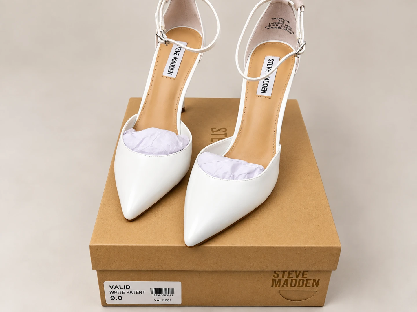 Steve Madden VALID White Patent Heels - Size 9 - photo 5