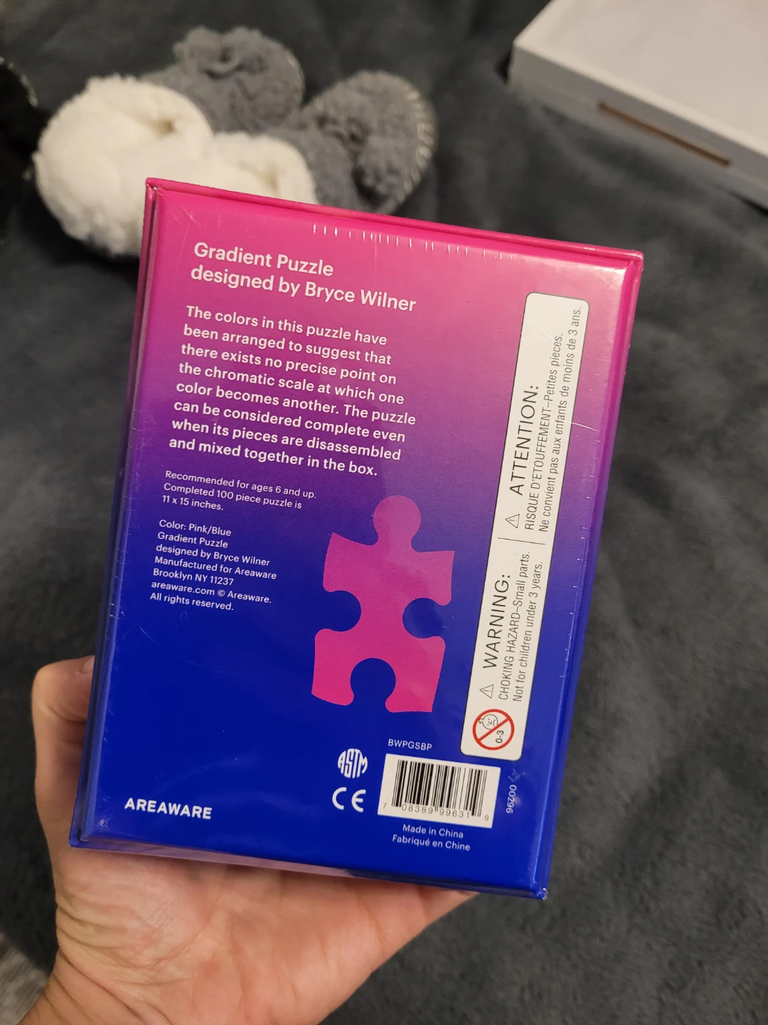 Areaware Gradient Puzzle Pink/Blue 100 Pieces - photo 2
