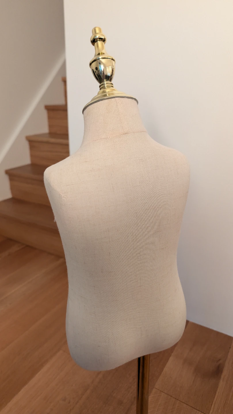 Child's Fabric Torso Mannequin with Gold Stand - photo 2