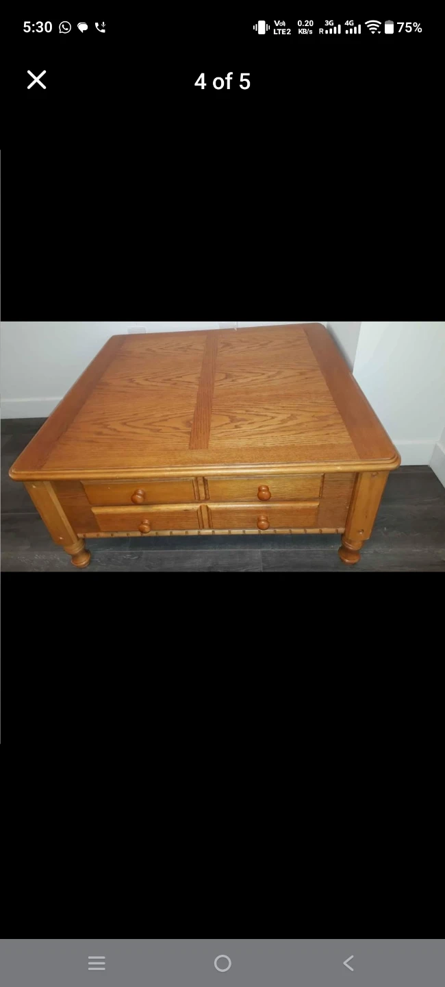 Wooden center coffee table