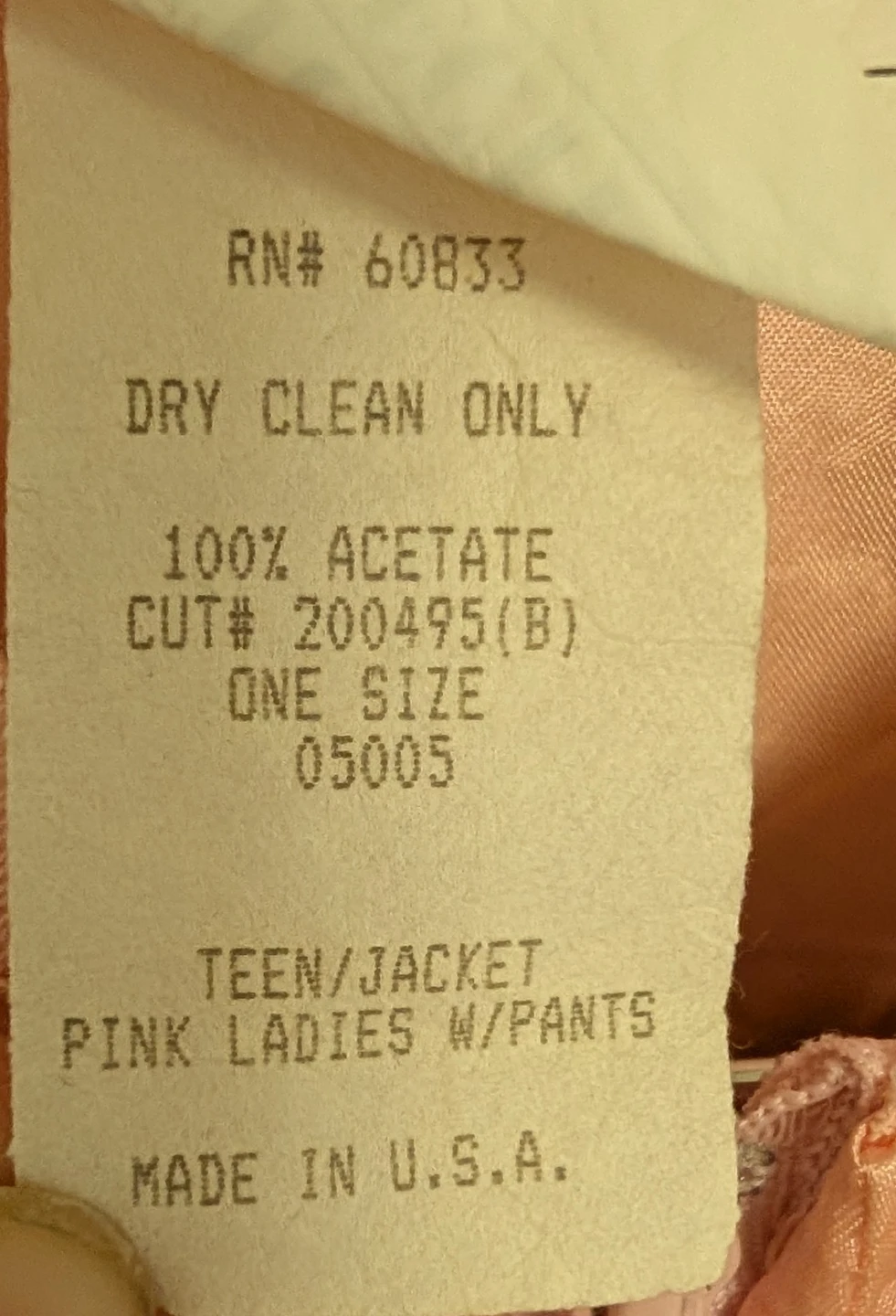 Pink Ladies Costume from Grease - Teen Size - photo 2