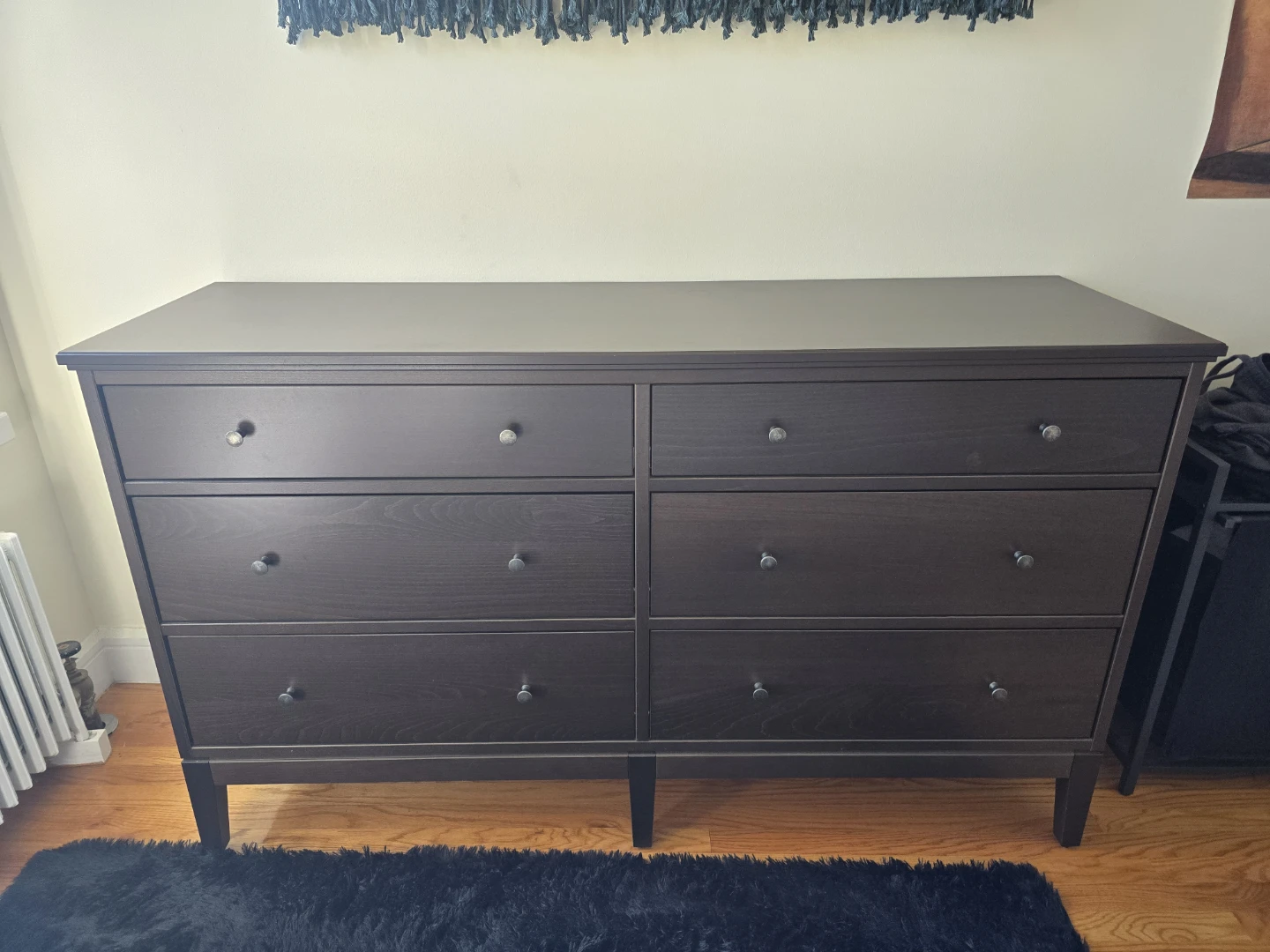 Dark Brown Six-Drawer Dresser