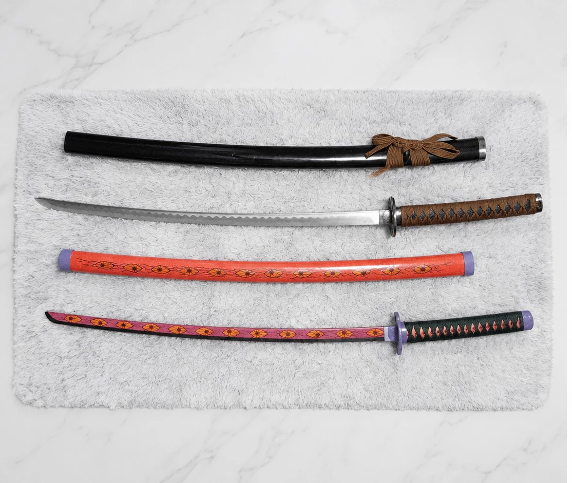 Steel katanas