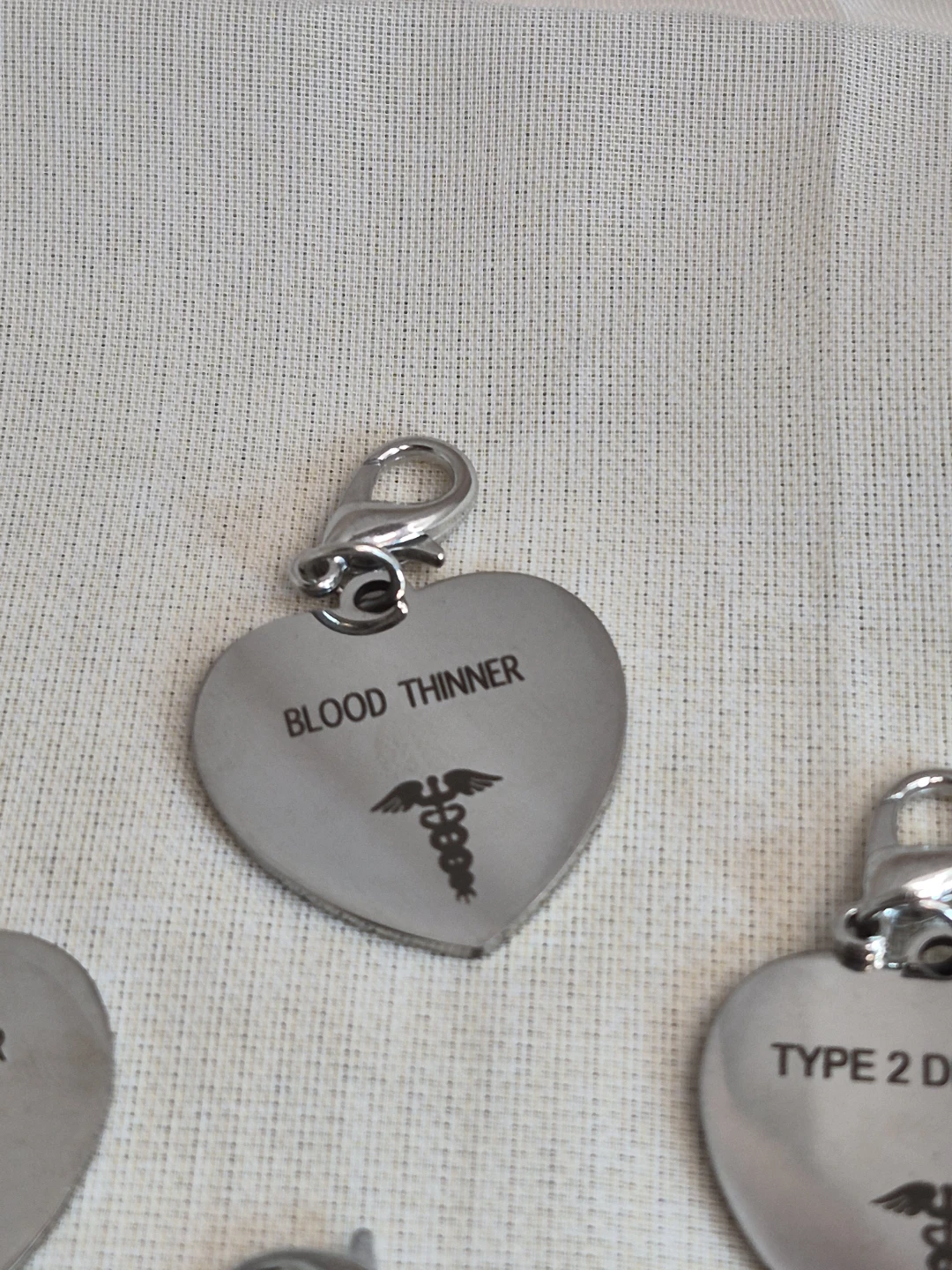 Medical Alert Purse Phone Zipper Clip Charms - photo 3