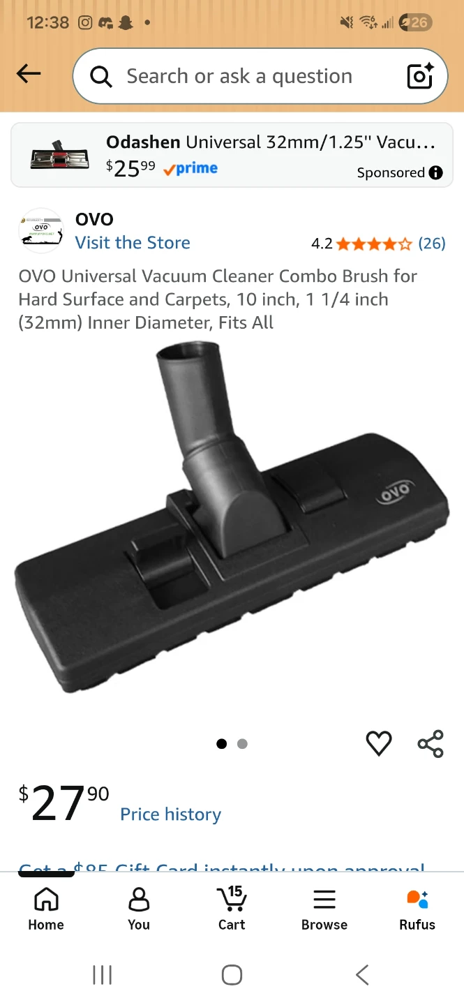 OVO Universal Vacuum Combo Brush