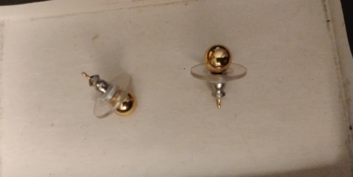 Gold-tone ball stud earrings - photo 2