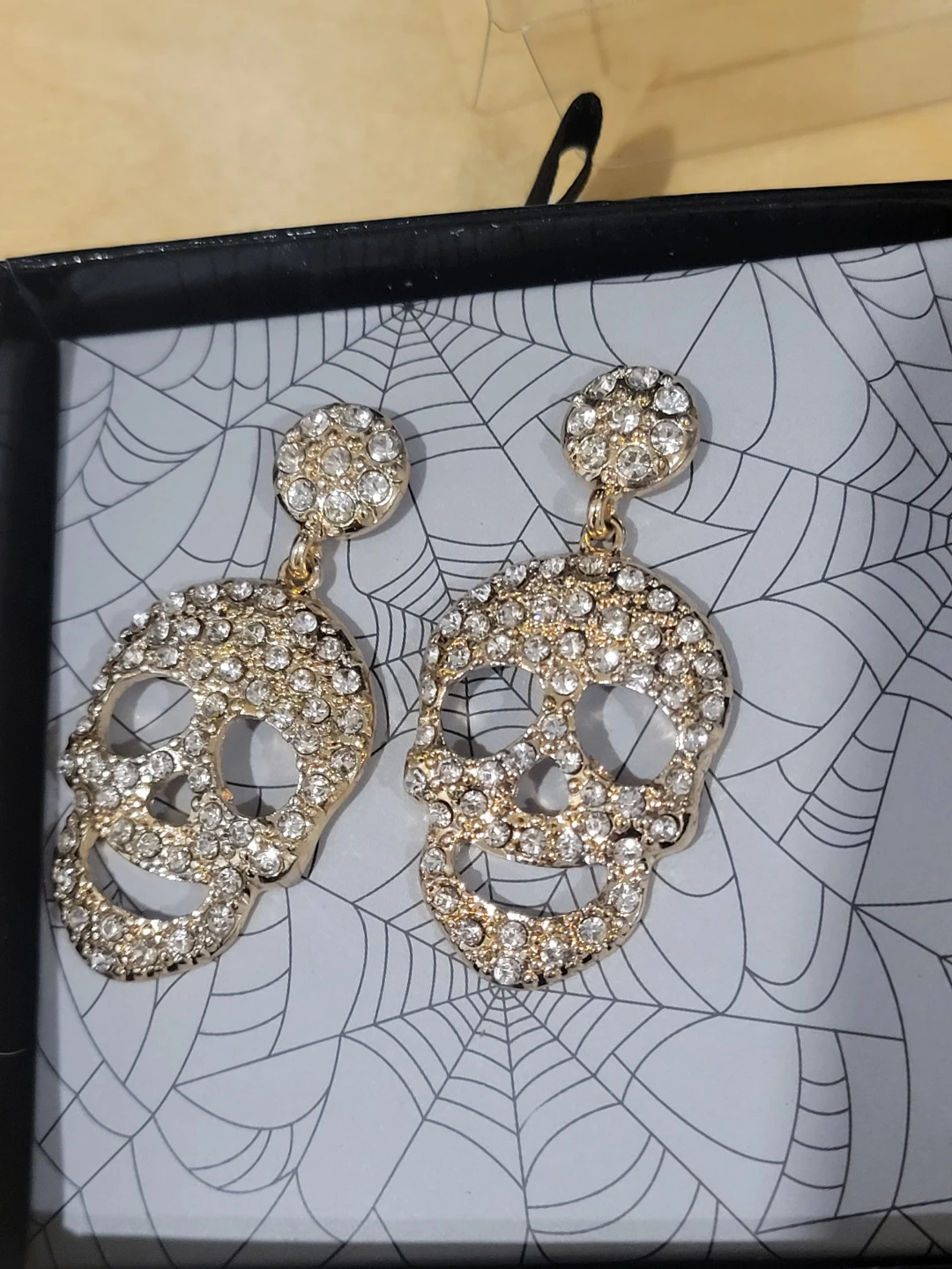 NEW Crystal Skull Drop Earrings