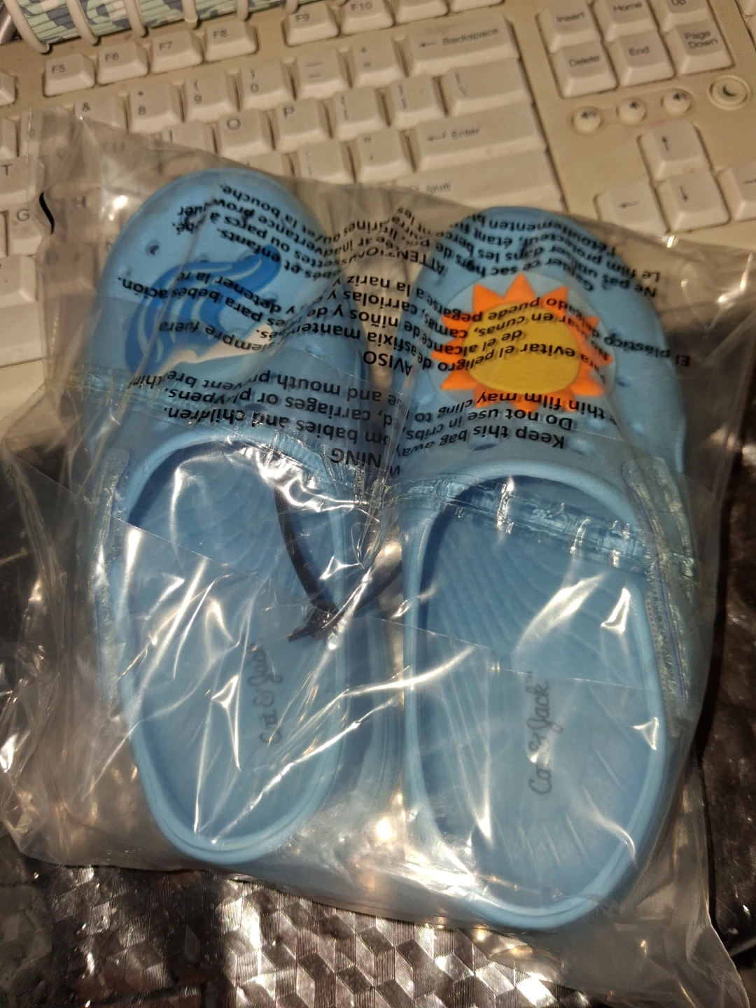 Cat & Jack Kids Blue Sun Sandals Size 2 - photo 2
