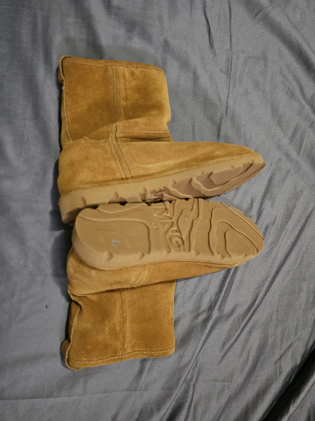 Mango (MNG) Tan Suede Fur-lined Fall/Winter Boots - Size 38 - photo 2