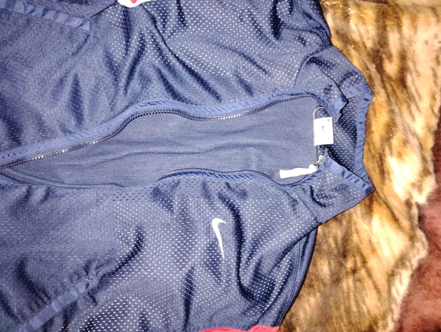Nike Navy Blue Mesh Full-Zip Jacket - photo 2