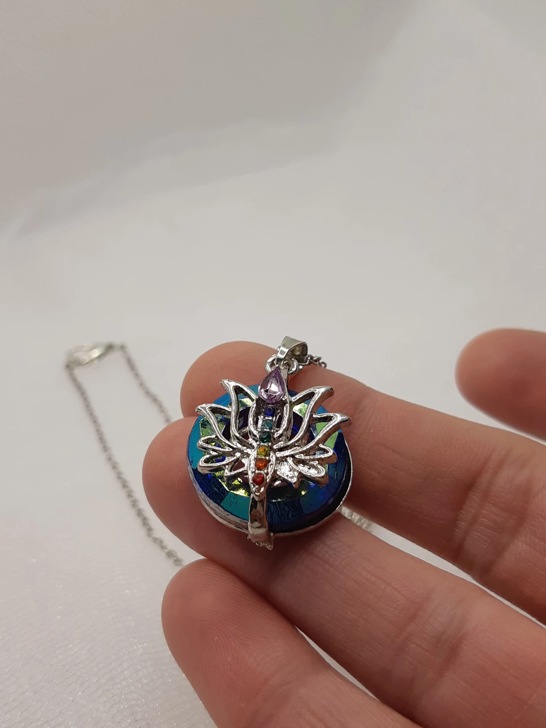 7 Chakra Lotus Flower Pendant Necklace - photo 5