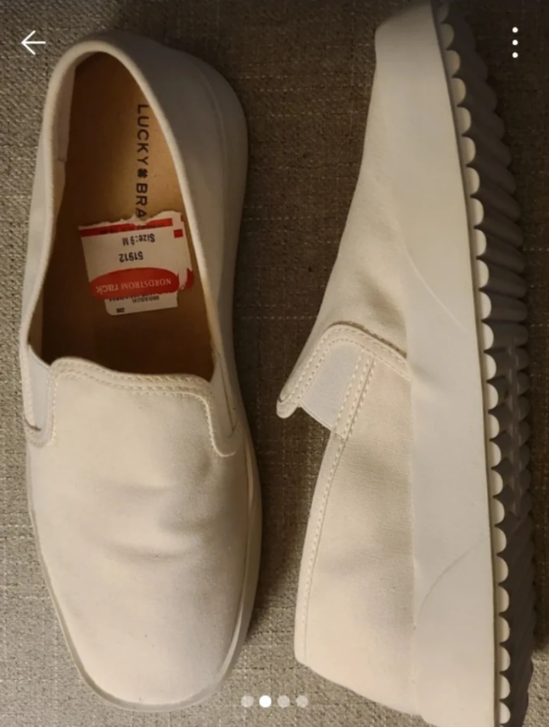 Lucky Brand White Slip-On Shoes Size 9M