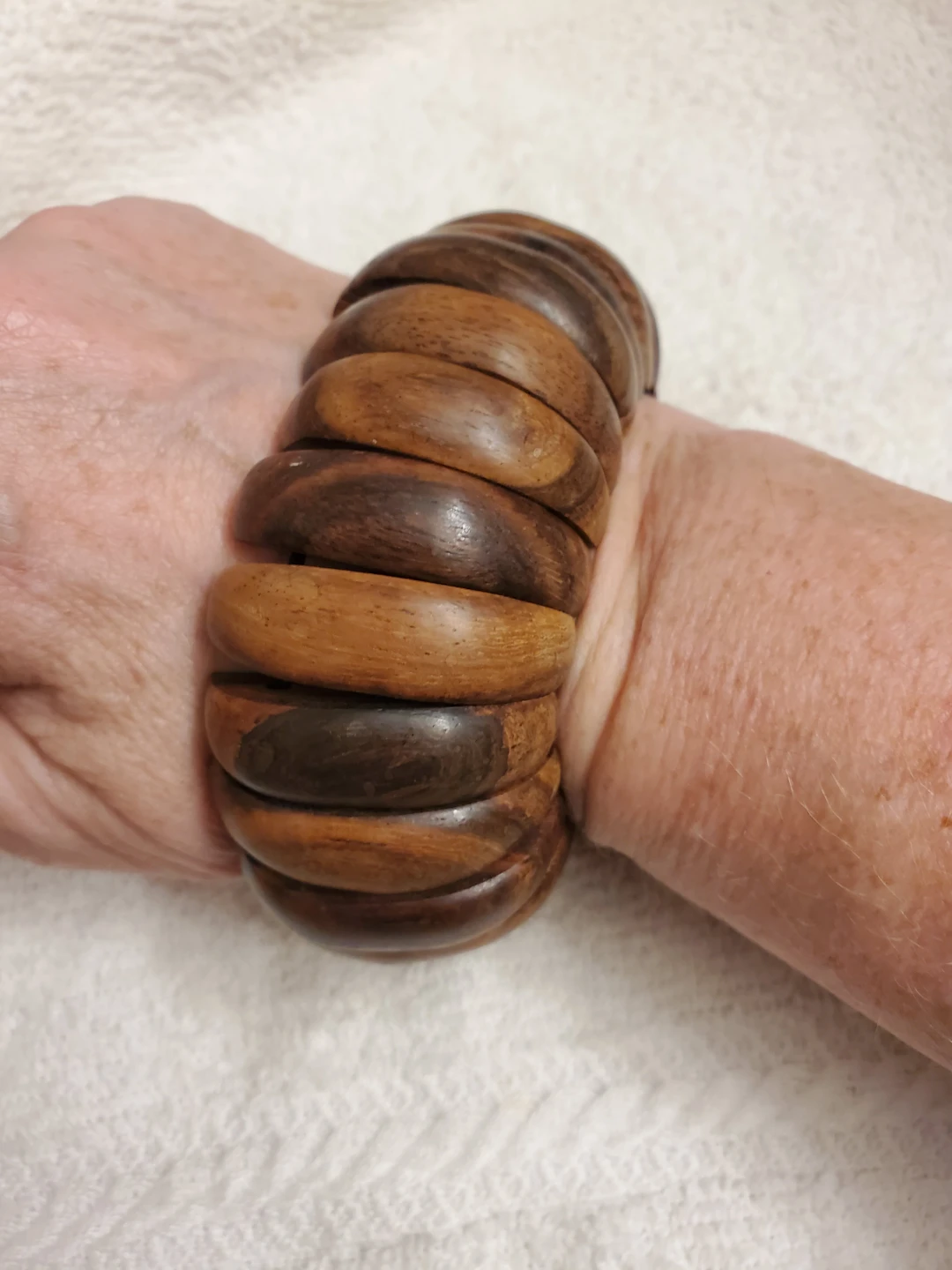 Natural Wood Stretch Bracelet - photo 3