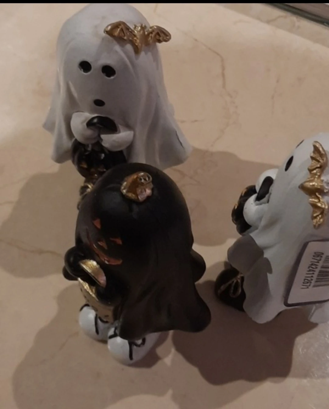 Set of 3 Halloween Ghost and Pumpkin DecoratingFigurines - photo 5
