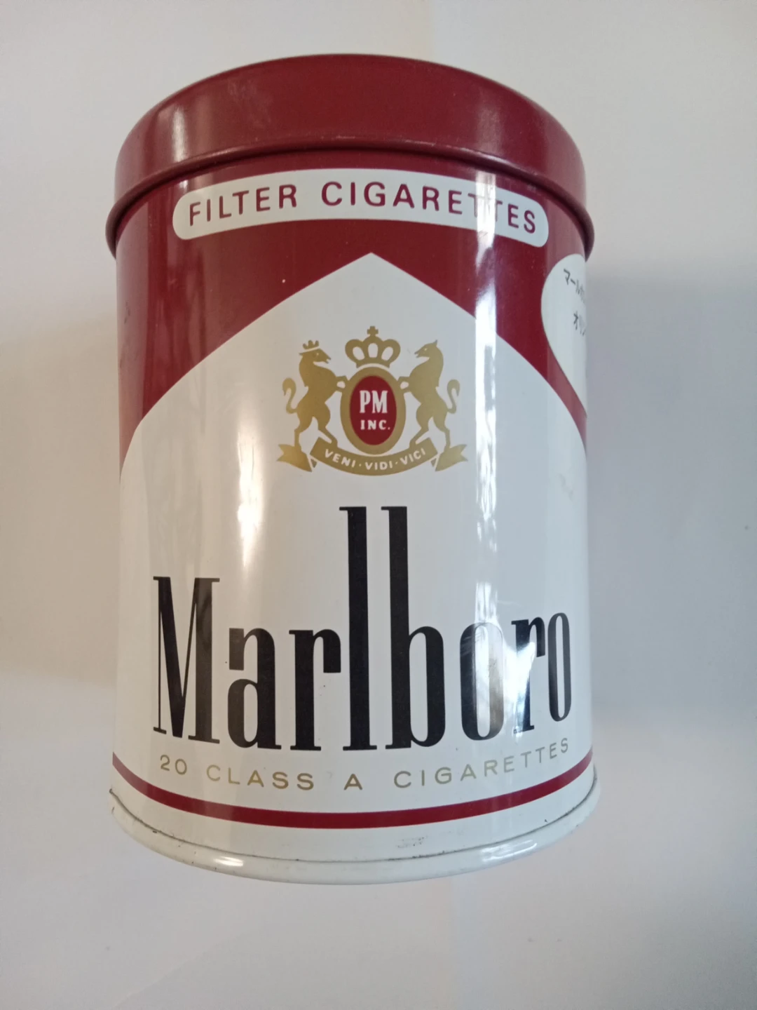 Vintage Marlboro Cigarette Tin Container