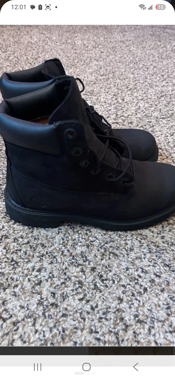 Timberland Black Boots  size 8 women
