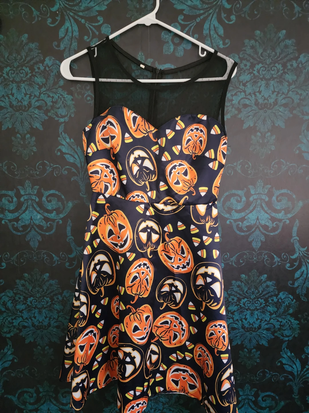 Halloween Pumpkin Print Dress