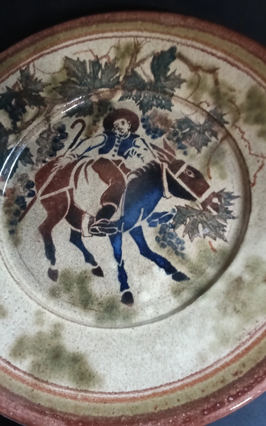 Vintage Portuguese Terracotta Charger Plate 15.5” - photo 2