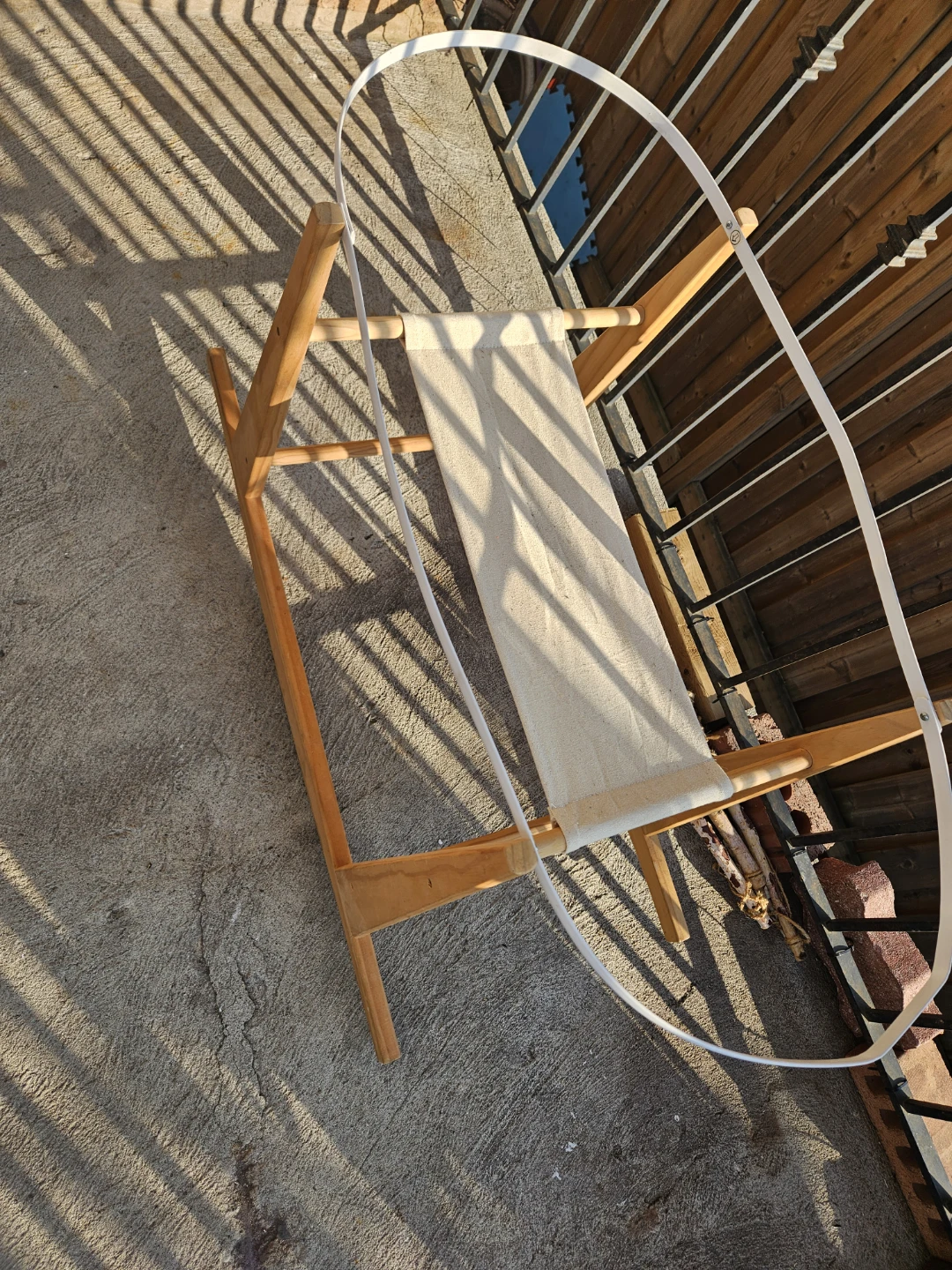 Wicker Moses Basket with Wooden Rocking Stand - photo 4
