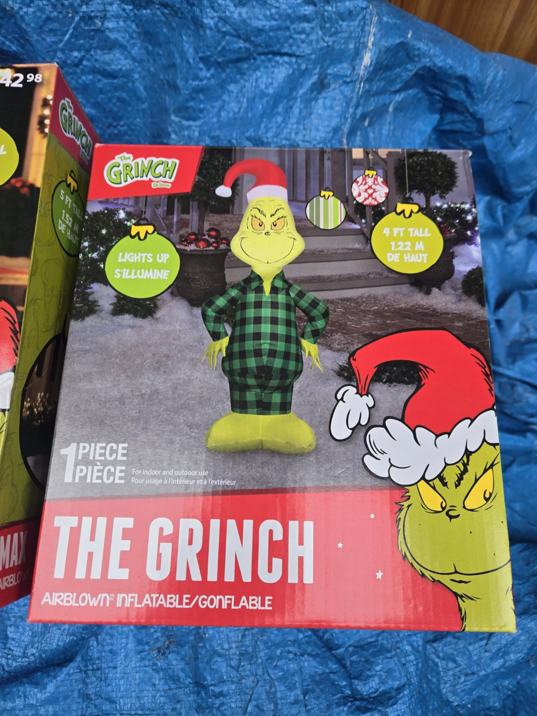 2 christmas inflatable decorations grinch max - photo 2