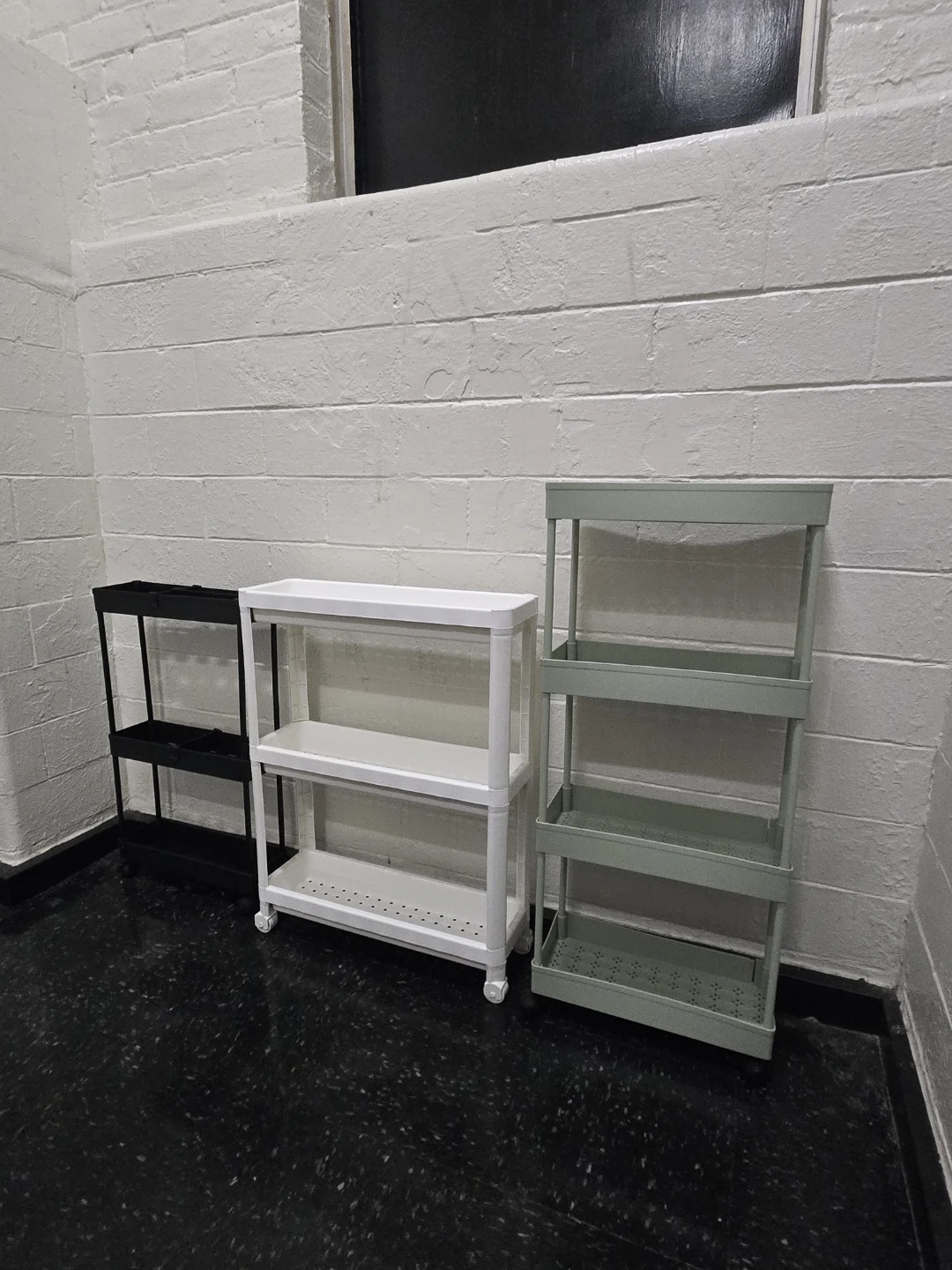4-Tier Sage Green Rolling Storage Cart - photo 2