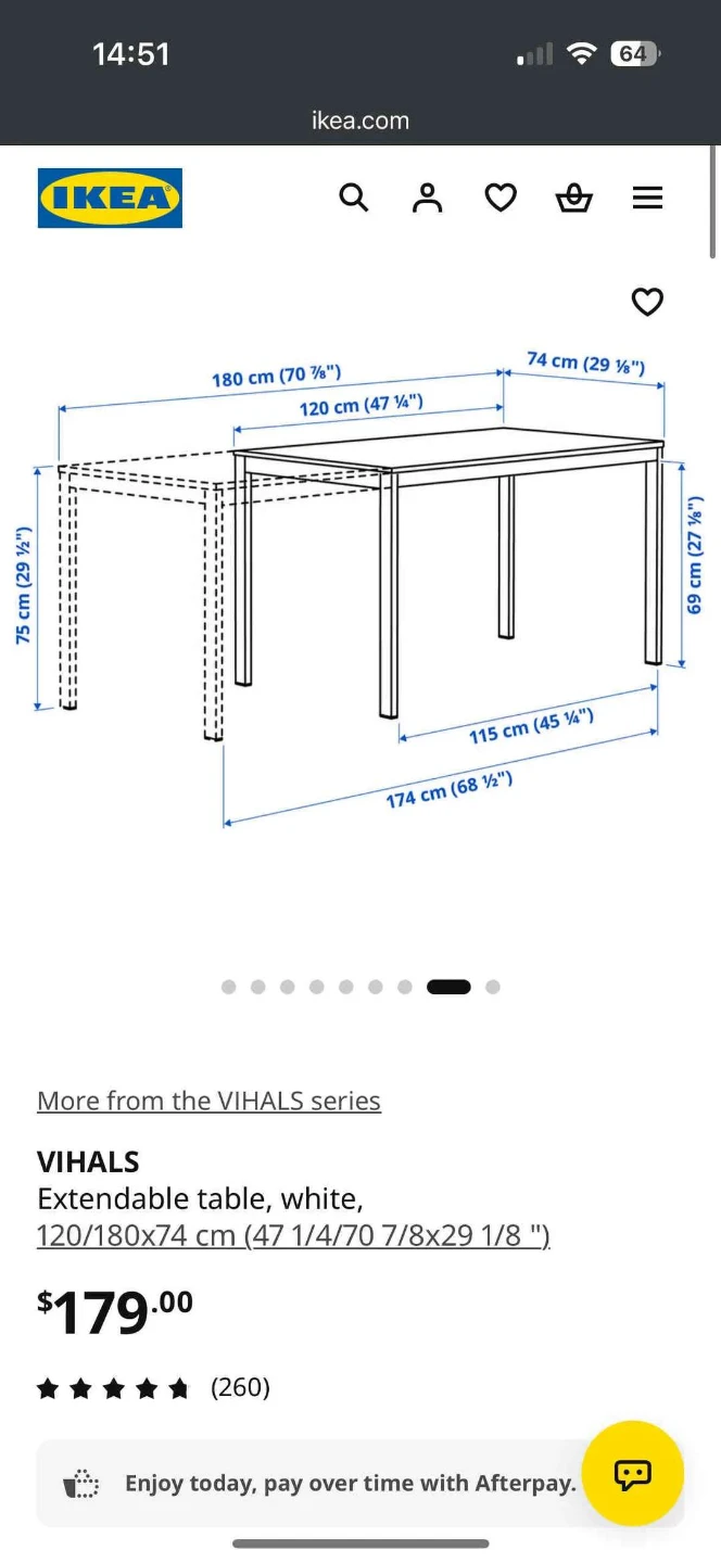 IKEA VIHALS Extendable Table - White - photo 2