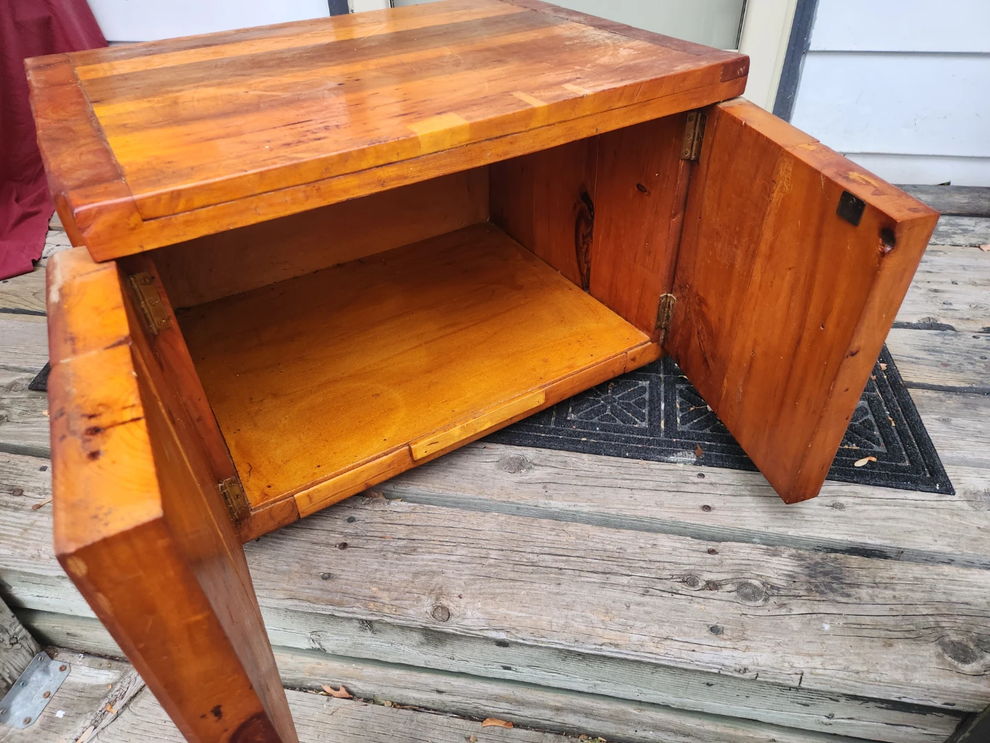 Solid Wood Storage Cabinet on Casters - photo 2