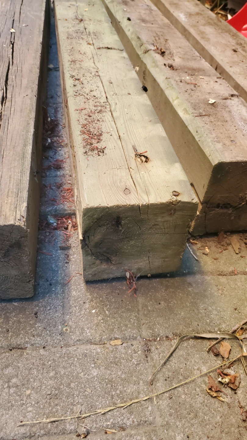 Set of four pressure-treated wooden posts - photo 2