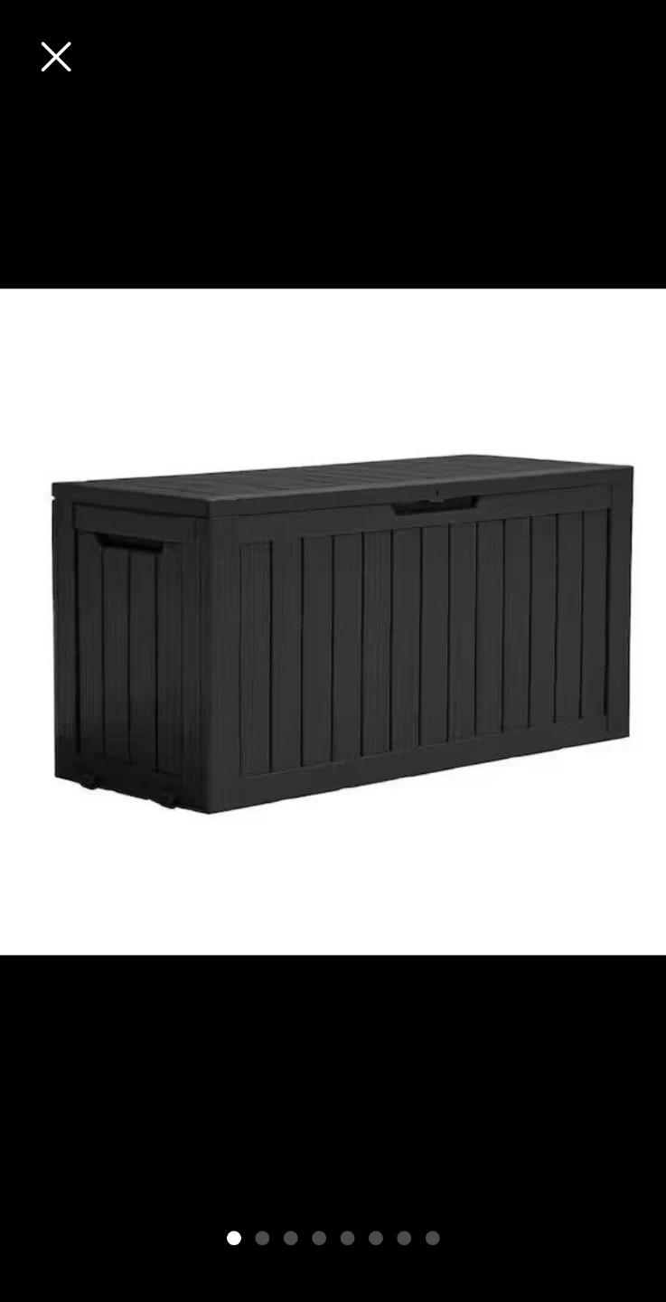 KETER Plastic Outdoor Storage Deck Box - Black - photo 3