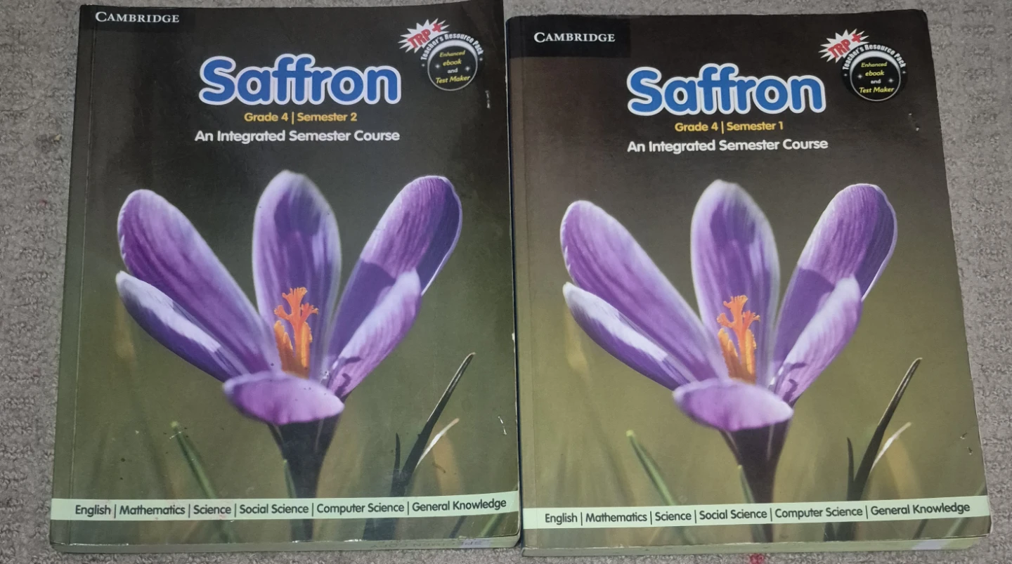 Saffron Grade 4 Semester 1 and 2 Books