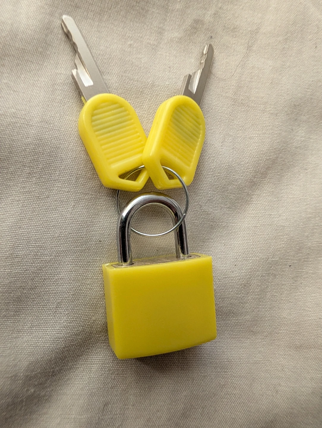 Yellow Padlock with Two Keys - photo 3