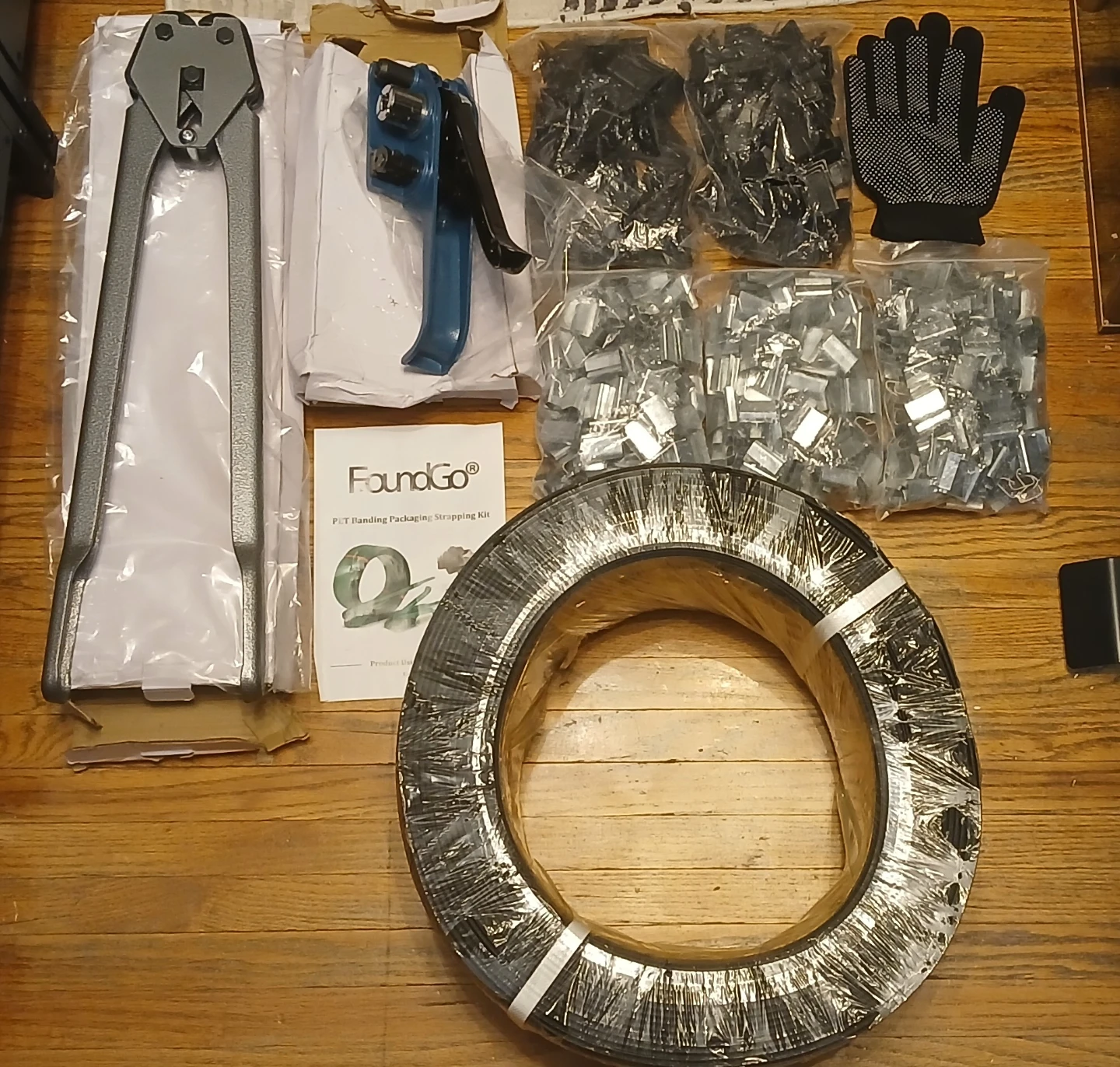 New PET strapping kit pallet banding tool + 2000' straps