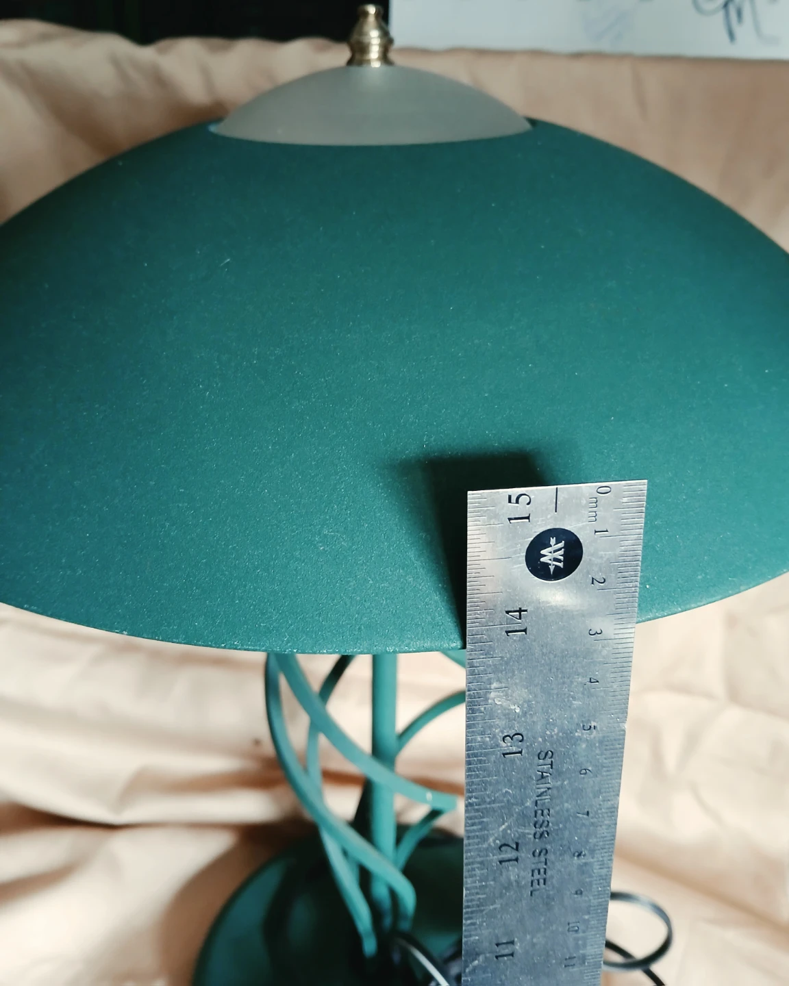 Teal Spiral Metal Table Lamp - photo 3