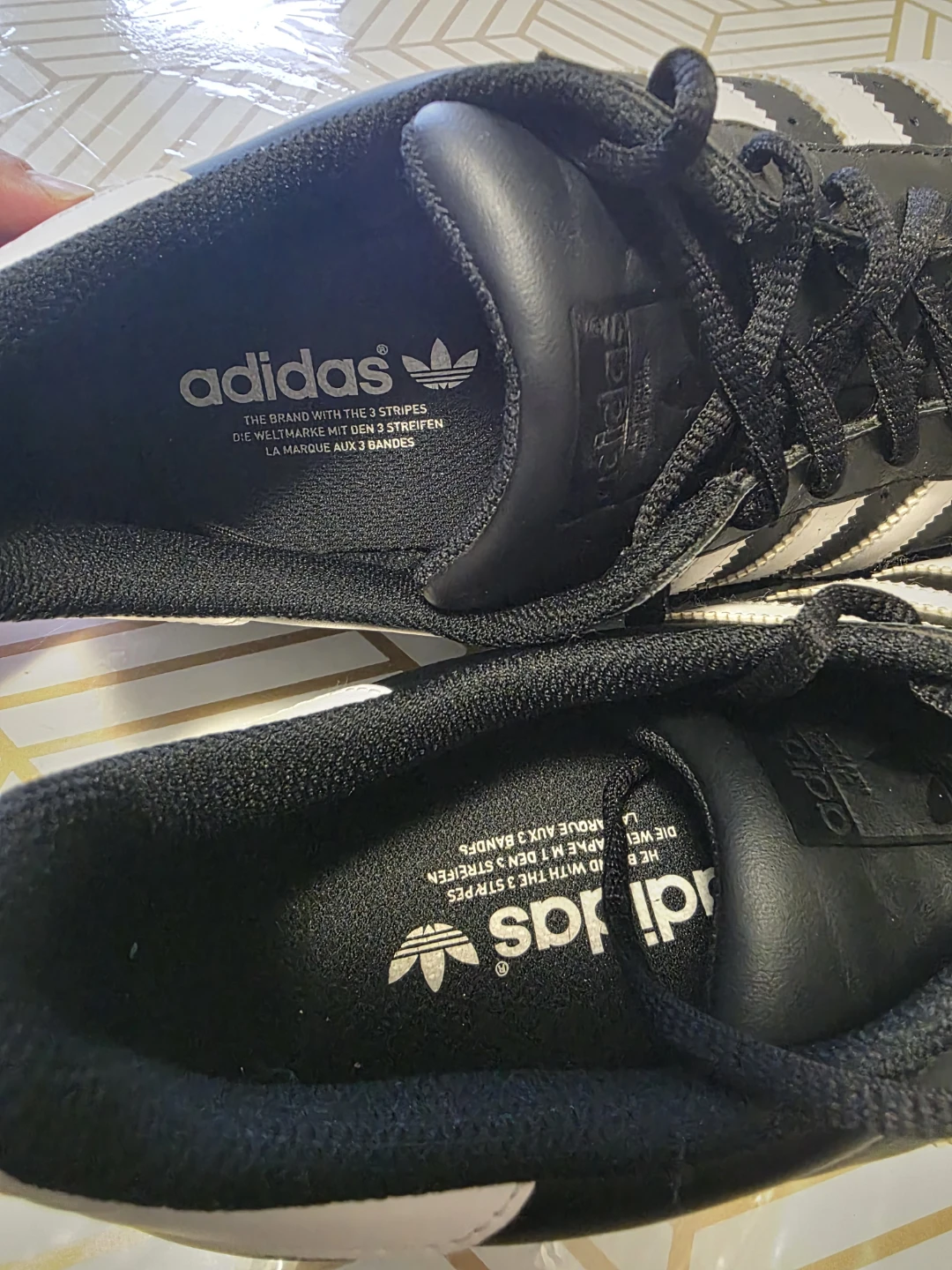 Adidas Superstar Black/White Sneakers - Size US 10.5 / UK 10 - photo 5