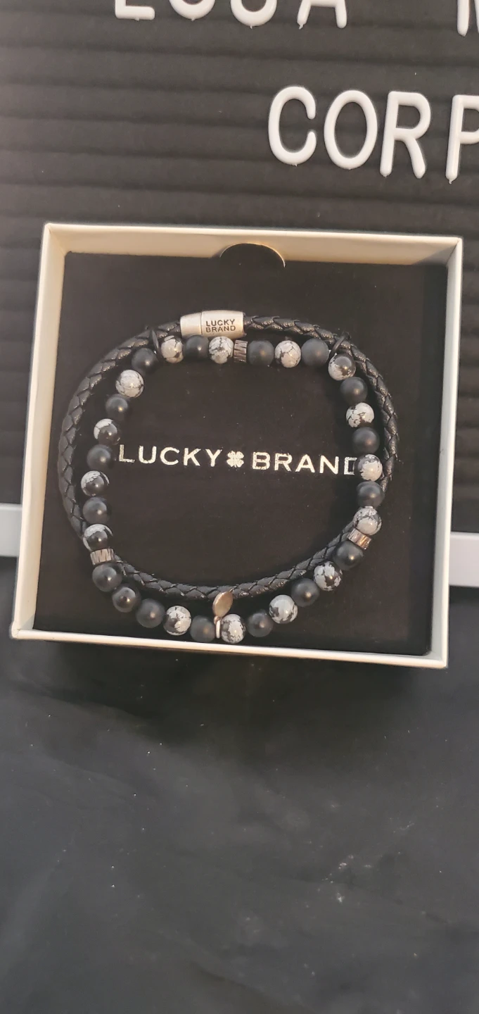 Lucky Brand Beaded & Braided 2-Piece Bracelet Set
