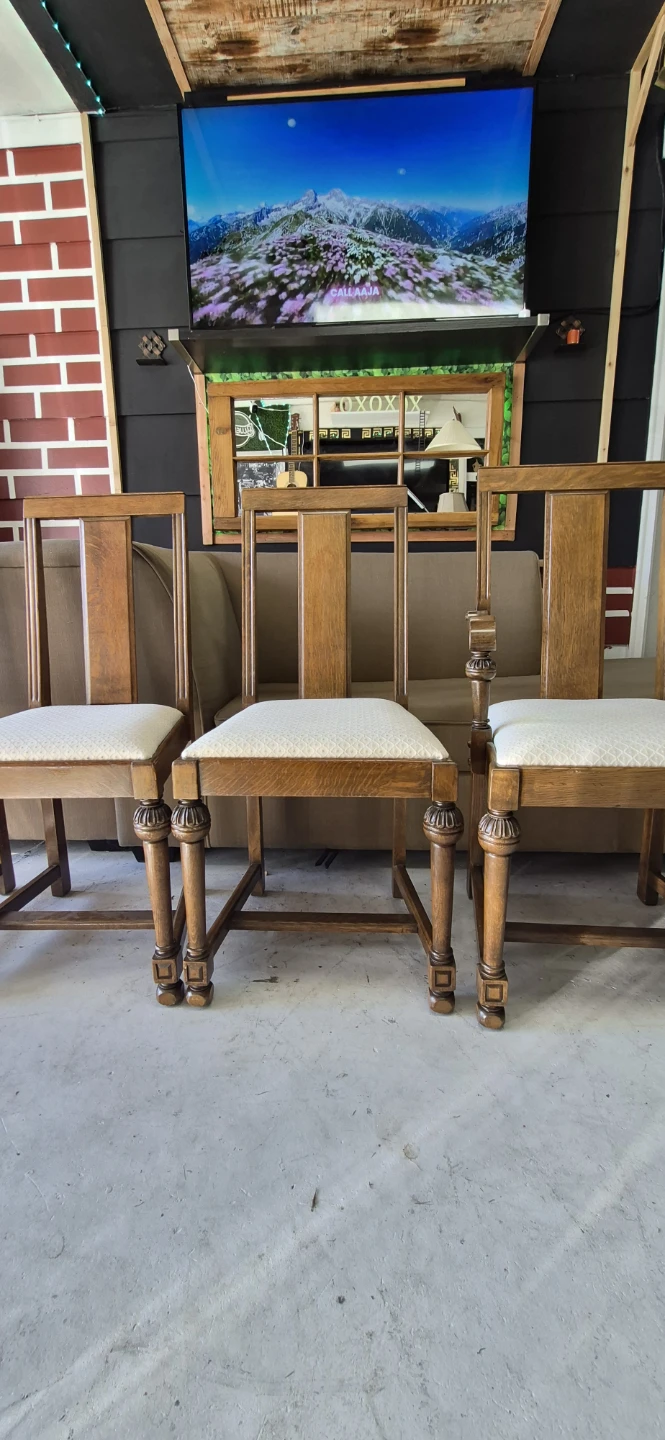 Set of 6 Oak Dining Chairs - photo 3