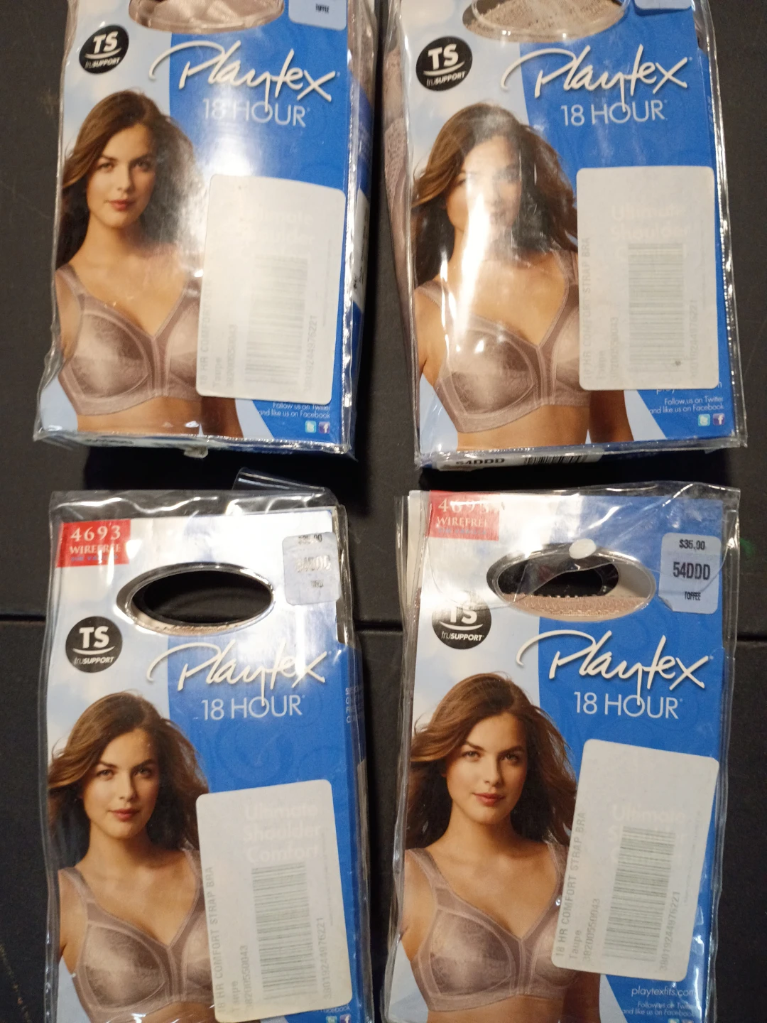Playtex 18 Hour Wirefree Bra 54DDD