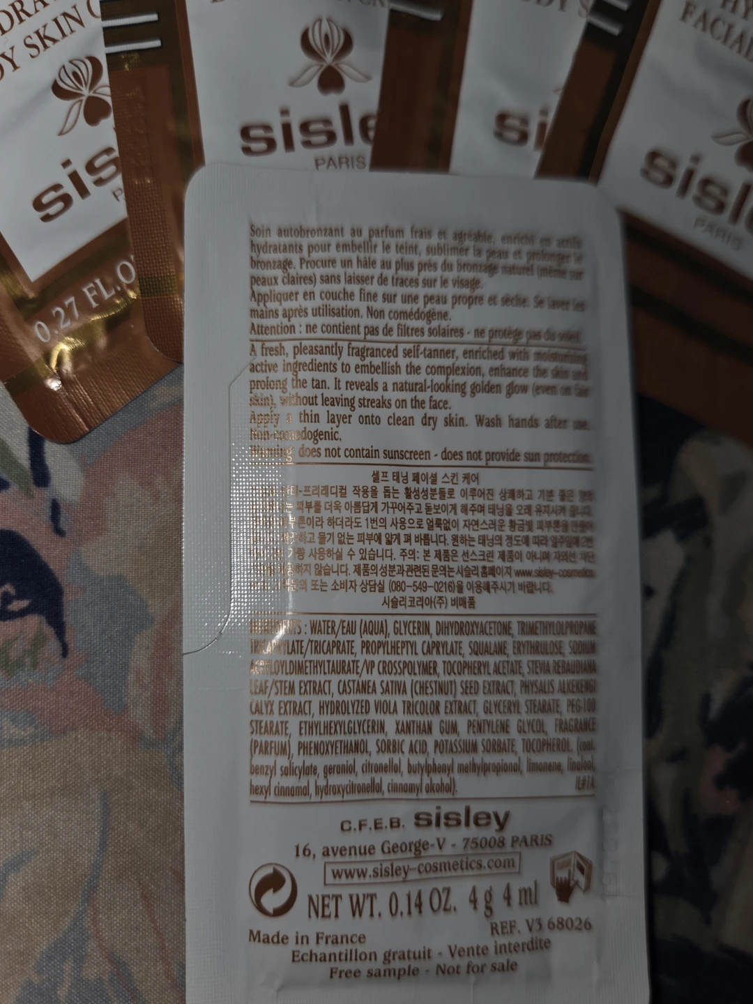 Sisley Paris Lot Of 5 Self-Tanning Hydrating Skin Care Samples - photo 3