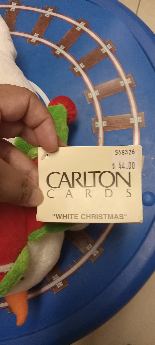 Carlton Cards White Christmas Snowman Plush - photo 3