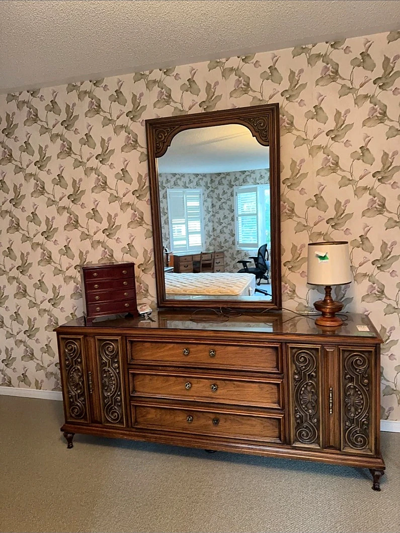 Peppler's Oak Dresser + Mirror | TOMORROW PICKUP ONLY