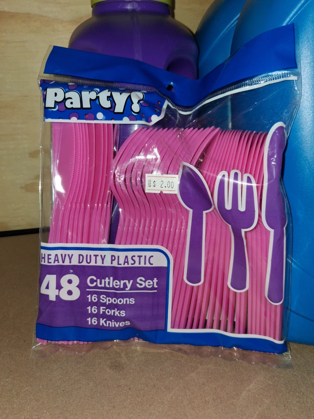 Party! Heavy Duty Plastic Cutlery Set 48 Pieces