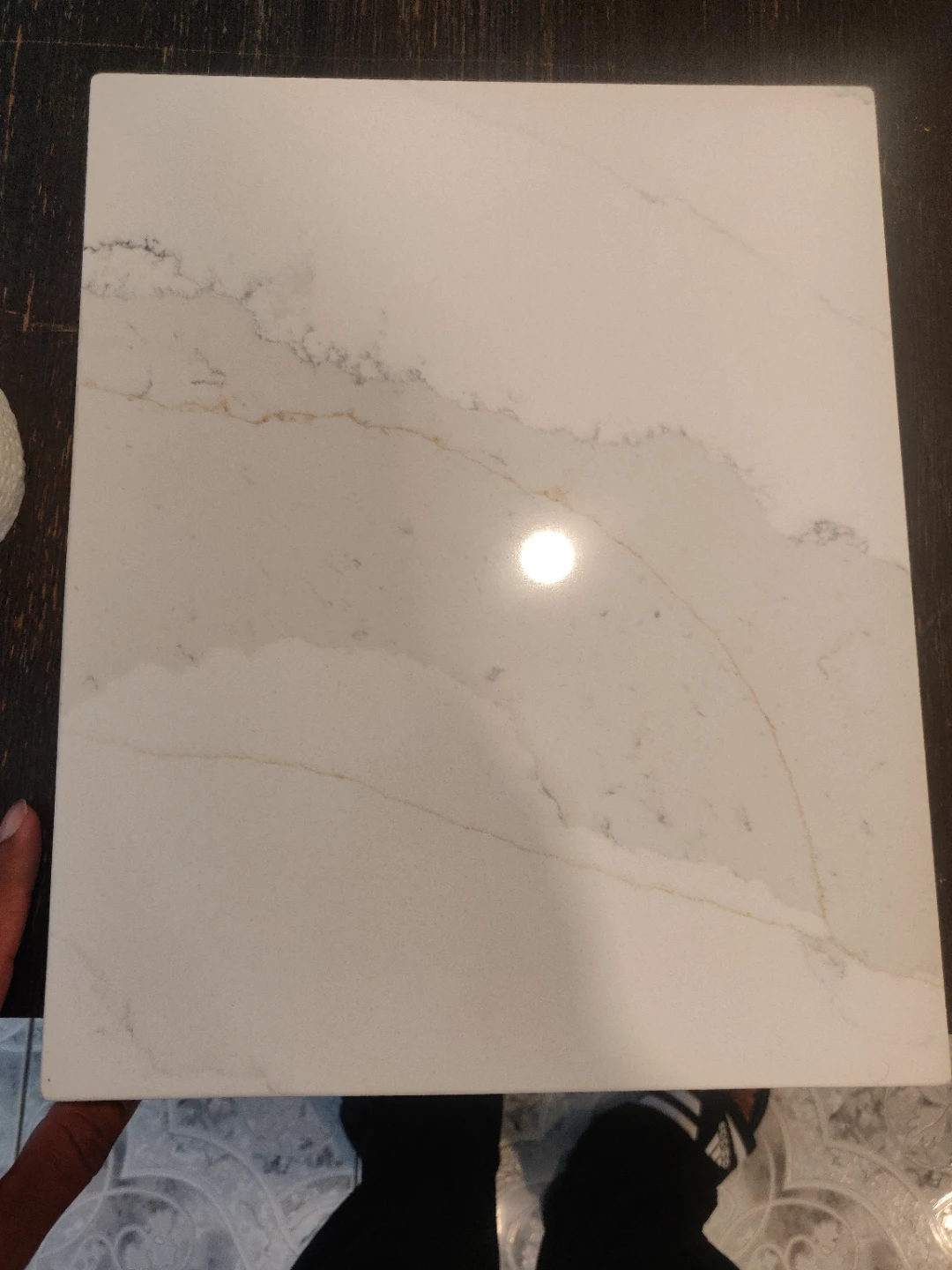 White Marble-Look Quartz cutting board - photo 2