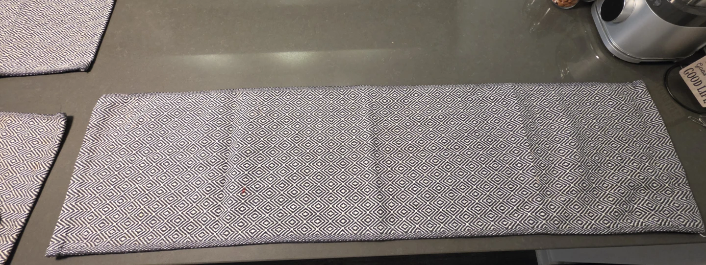 Ikea Woven Diamond Pattern Table Runner