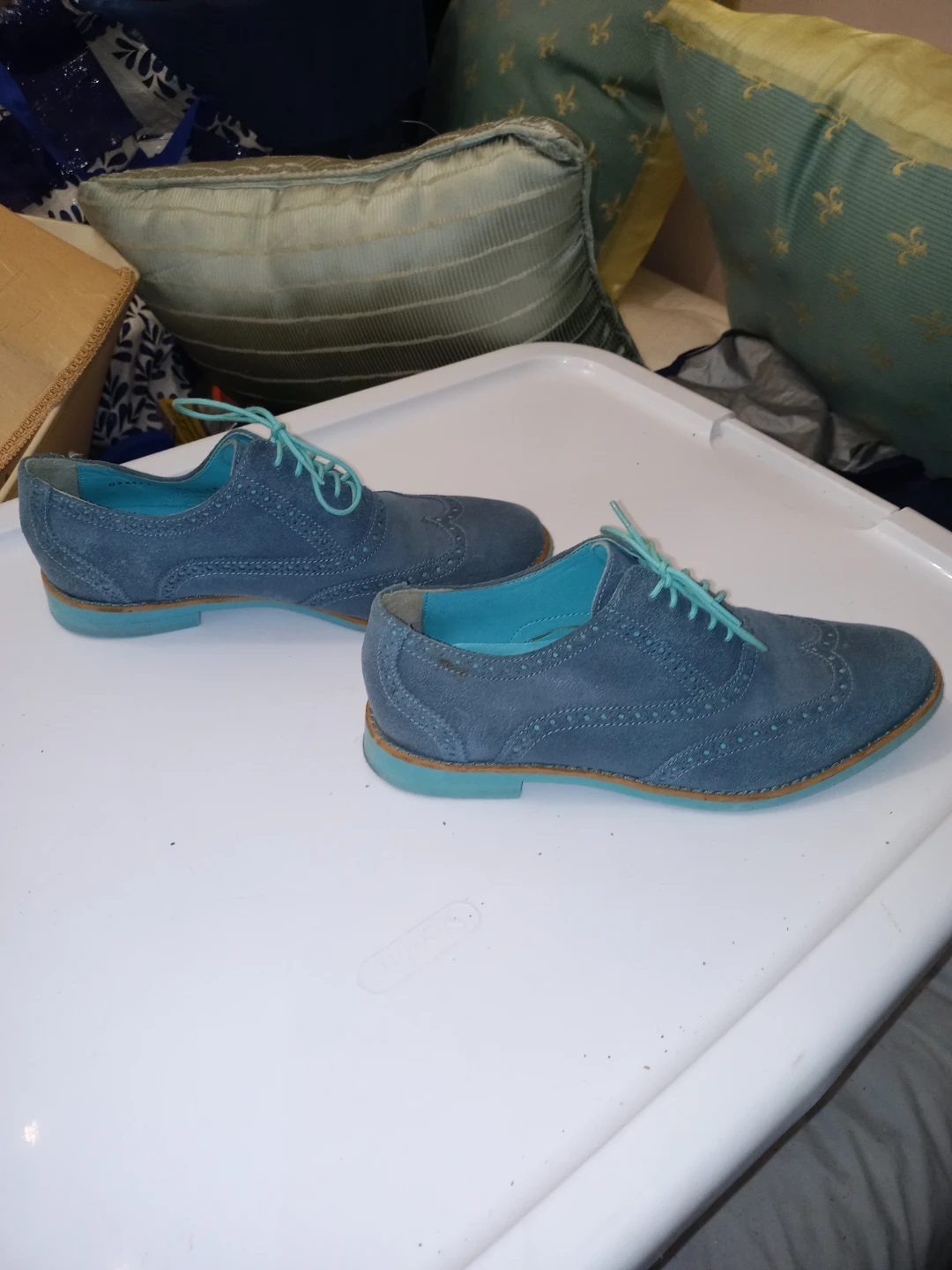 Cole Haan Blue Suede Shoes Men's - Size 9 1/2 - photo 4