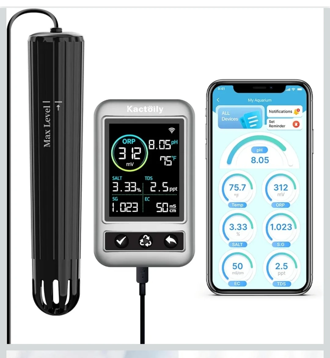 Kactöily 7-in-1 Aquarium Water Quality Monitor...Like New