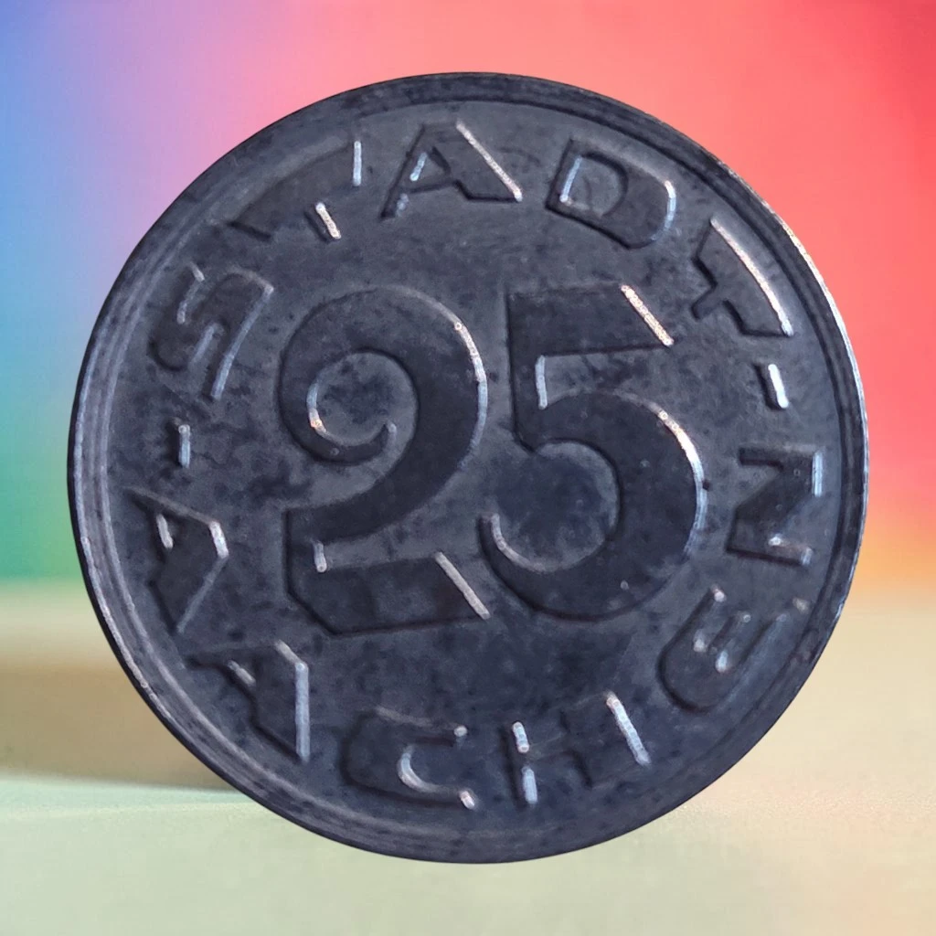 1920 Stadt Aachen 25 Pfennig Notgeld Coin - photo 2